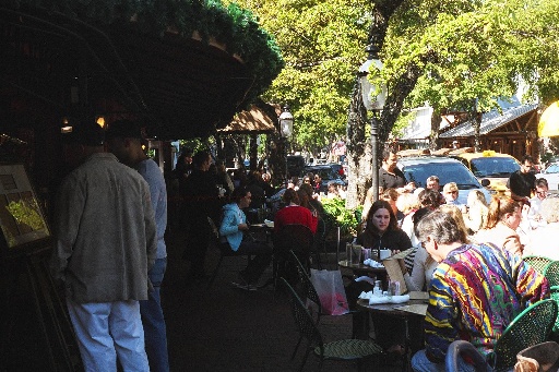 Outdoor cafe in Coconut Grove, Florida