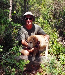 Dirk Wyle with his dog, Scotty